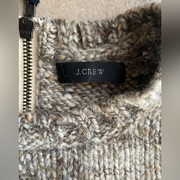 J CREW brown wool and alpaca women's sweater size small - Picture 3 of 10